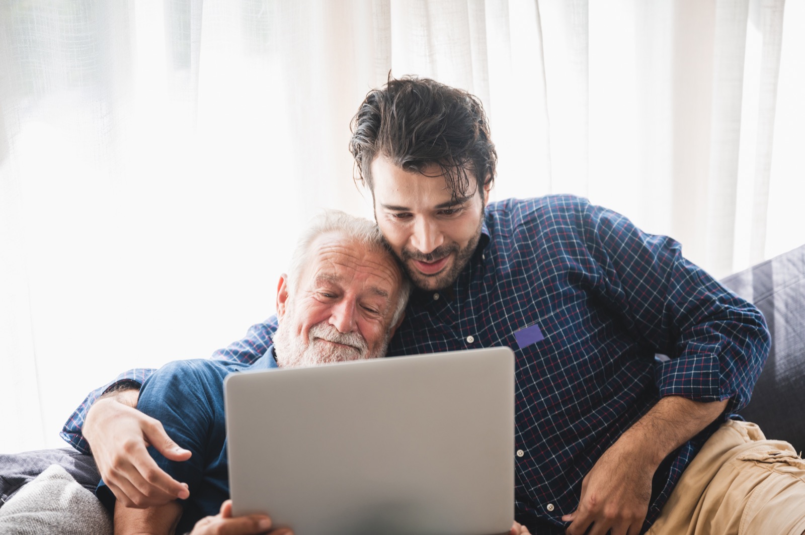 Family members supporting each other